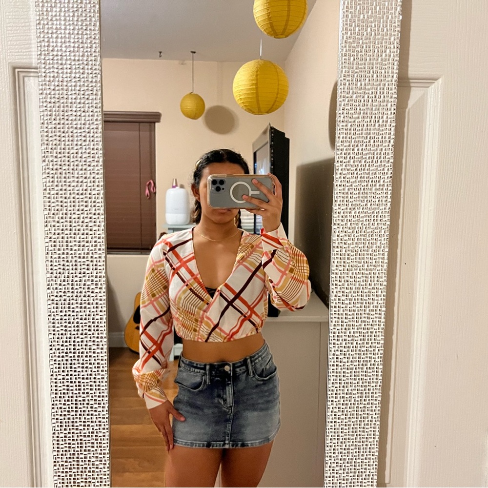 Multi Color V-Neck Blouse